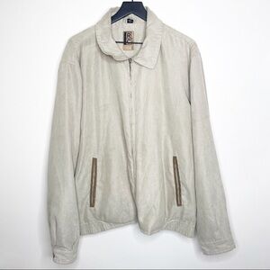 Robert Comstock Expedition Full Zip Bomber Jacket Beige Men’s Size XL Tall